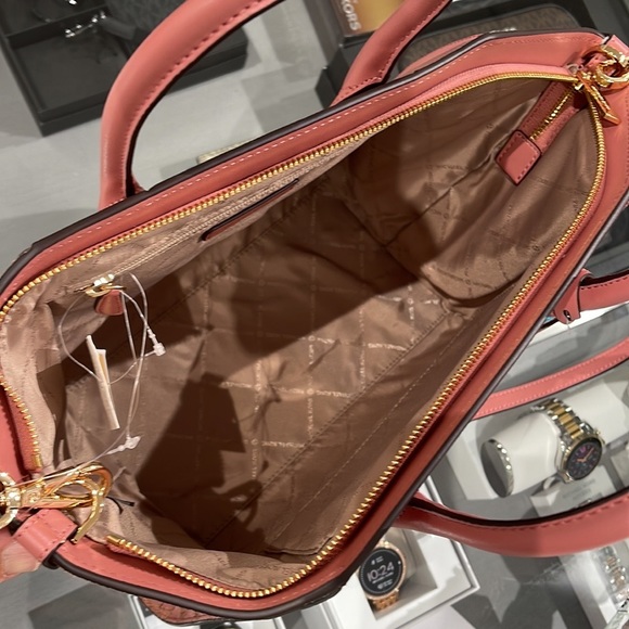 Michael Kors Avril Large Top Zip Satchel Shoulder Bag 
Rose - Picture 6 of 16